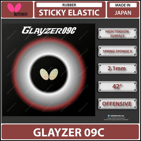 Butterfly glayzer 09c table tennis rubber