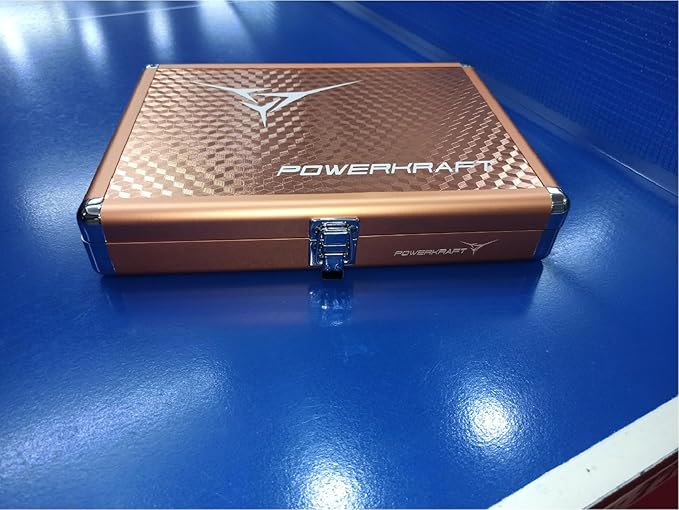 Powerkraft Table Tennis Aluminium Framed Premium Racket CASE Black