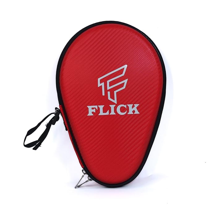 FLICK Round Table Tennis Racket Hard Case Protective Cover for Paddles
