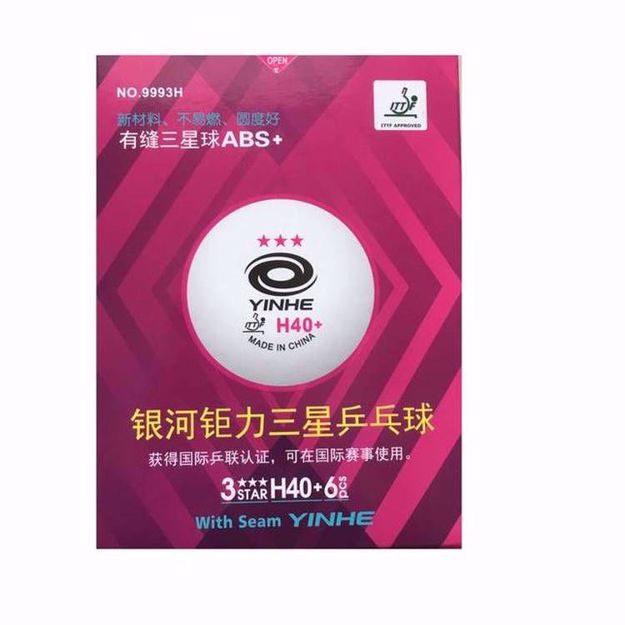 Picture of Yinhe H40+ 3 Star ABS Table Tennis Balls, Pack of 6
