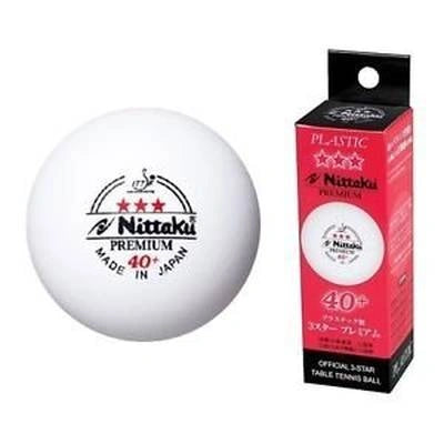 Nittaku premium 40+ 3 star table tennis balls, pack of 3