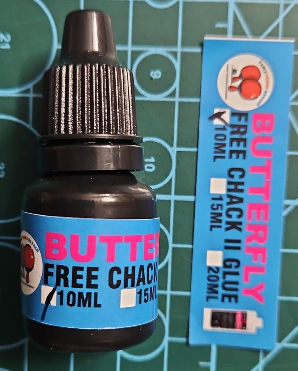 Butterfly Free Chack Glue - Repacked 10ml/15ml/20ml/30ml/50ml Bottle with sponge