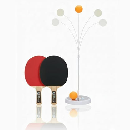 Table Tennis Rebound Trainer for Solo Practice | Ping Pong Training Set with Elastic Ball & Adjustable Stand | Indoor Outdoor Table Tennis Practice Kit for Kids, Beginners & Adults