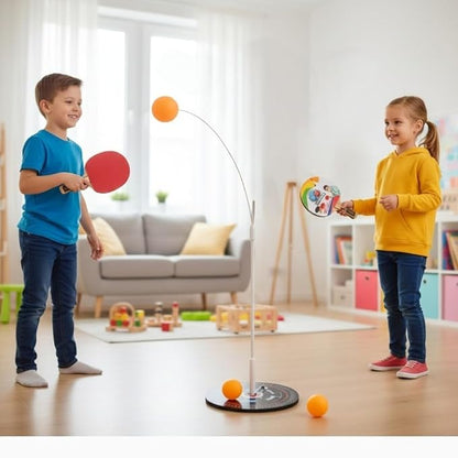 Table Tennis Rebound Trainer for Solo Practice | Ping Pong Training Set with Elastic Ball & Adjustable Stand | Indoor Outdoor Table Tennis Practice Kit for Kids, Beginners & Adults