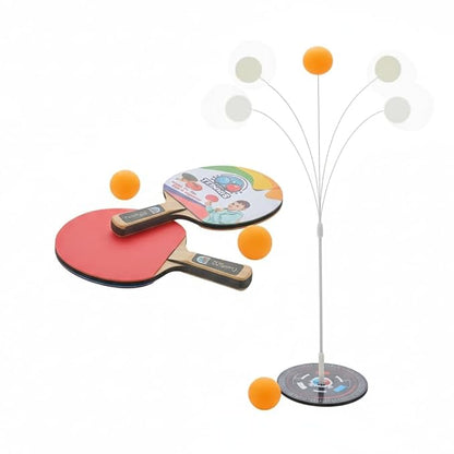 Table Tennis Rebound Trainer for Solo Practice | Ping Pong Training Set with Elastic Ball & Adjustable Stand | Indoor Outdoor Table Tennis Practice Kit for Kids, Beginners & Adults