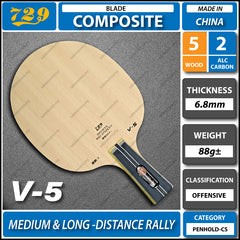 Friendship 729 V-5 Table Tennis Carbon Blade FL
