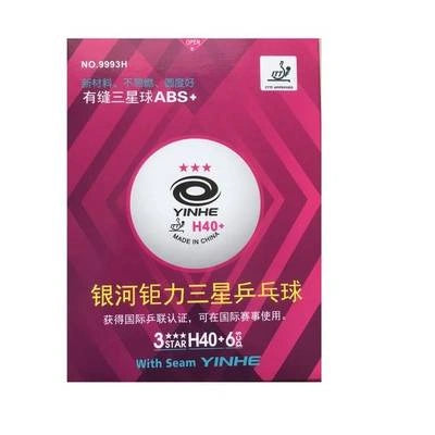 Yinhe H40+ 3 Star ABS Table Tennis Balls, Pack of 6